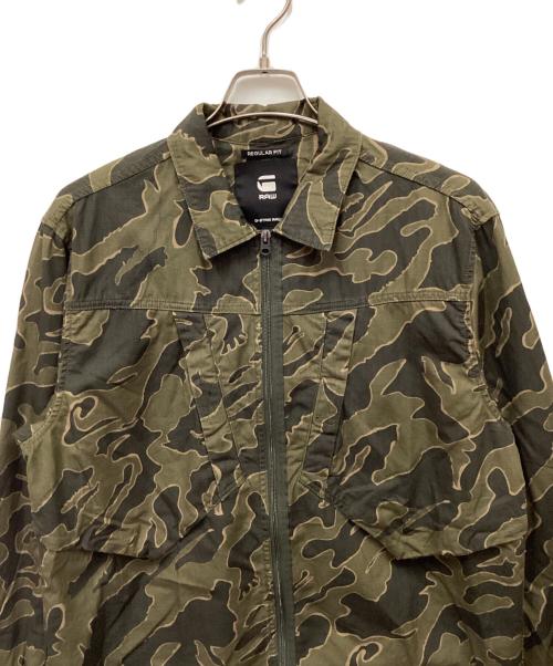 G-STAR RAW（ジースターロゥ）G-STAR RAW (ジースターロゥ) Slant Pocket Regular Shirt/スラントポケットレギュラーシャツ オリーブ サイズ:Lの古着・服飾アイテム