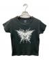 X-girl (エックスガール) TRIBAL BUTTERFLY S/S BABY TEE/トライバルバタフライベイビーTシャツ グレー サイズ:M 未使用品：4000円
