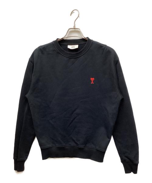 AMI Alexandre Mattiussi（アミアレクサンドルマテュッシ）AMI Alexandre Mattiussi (アミアレクサンドルマテュッシ) ロゴ刺繍スウェット ブラック サイズ:Mの古着・服飾アイテム