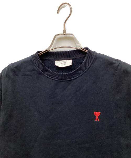 AMI Alexandre Mattiussi（アミアレクサンドルマテュッシ）AMI Alexandre Mattiussi (アミアレクサンドルマテュッシ) ロゴ刺繍スウェット ブラック サイズ:Mの古着・服飾アイテム