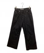 JOHN LAWRENCE SULLIVANジョン ローレンス サリバン）の古着「Rigid Denim Wide Pants」｜ブラック