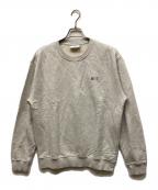 AMI PARISアミ パリス）の古着「トリコロールロゴ刺繍スウェット」｜グレー