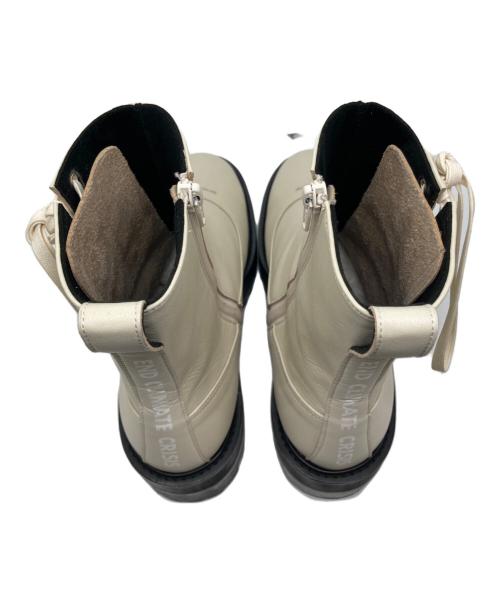 SAKIAS（サキアス）SAKIAS (サキアス) DEPT (デプト) Bamboo Leather BOOTS/バンブーレザーブーツ ホワイト サイズ:Mの古着・服飾アイテム