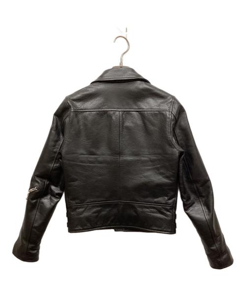 Freeclom（フリークロム）Freeclom (フリークロム) カウレザーダブルジャケット ブラック サイズ:Sの古着・服飾アイテム