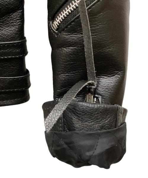 Freeclom（フリークロム）Freeclom (フリークロム) カウレザーダブルジャケット ブラック サイズ:Sの古着・服飾アイテム