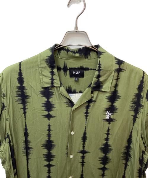 HUF（ハフ）HUF (ハフ) SEISMOGRAM RESORT SHIRT オリーブ サイズ:Mの古着・服飾アイテム