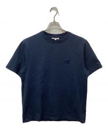 maison kitsune（メゾンキツネ）の古着「ロゴクルーネックTシャツ」｜ネイビー