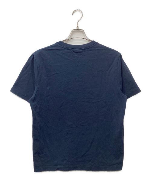 maison kitsune（メゾンキツネ）MAISON KITSUNE (メゾンキツネ) ロゴクルーネックTシャツ ネイビー サイズ:Sの古着・服飾アイテム