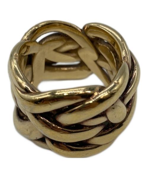 BOTTEGA VENETA（ボッテガベネタ）BOTTEGA VENETA (ボッテガベネタ) AG925メッシュリング ゴールド サイズ:13の古着・服飾アイテム