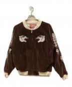 HOUSTONヒューストン）の古着「ベロアスカジャン」｜ブラウン