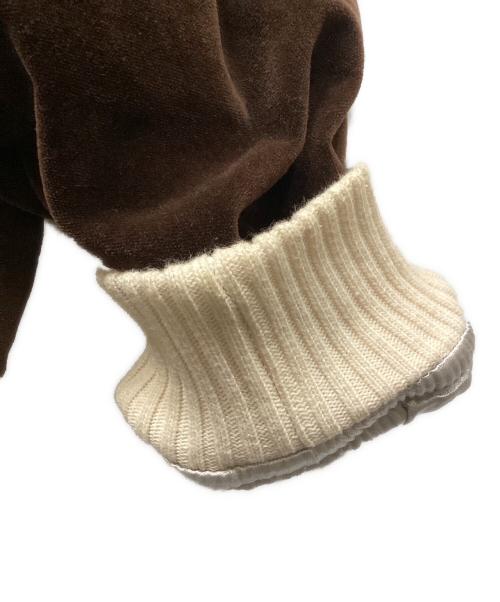 HOUSTON（ヒューストン）HOUSTON (ヒューストン) ベロアスカジャン ブラウン サイズ:Lの古着・服飾アイテム