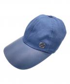 ERMENEGILDO ZEGNAエルメネジルド・ゼニア）の古着「レザー切替キャップ」｜ネイビー