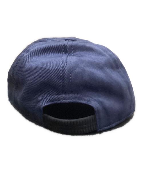 ERMENEGILDO ZEGNA（エルメネジルド・ゼニア）ERMENEGILDO ZEGNA (エルメネジルド・ゼニア) レザー切替キャップ ネイビーの古着・服飾アイテム