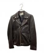 STUDIOUSステュディオス）の古着「ラムレザーライダースジャケット」｜ブラック
