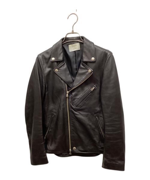STUDIOUS（ステュディオス）STUDIOUS (ステュディオス) ラムレザーライダースジャケット ブラック サイズ:1の古着・服飾アイテム