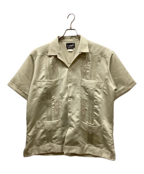 CAMPOS（-）CAMPOS (-) 半袖キューバシャツ グリーン サイズ:44の古着・服飾アイテム