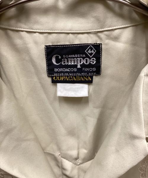 CAMPOS（-）CAMPOS (-) 半袖キューバシャツ グリーン サイズ:44の古着・服飾アイテム
