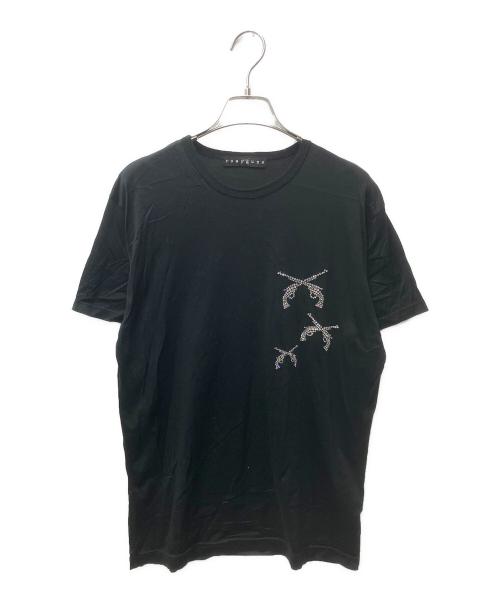 roarguns（ロアーガンズ）roarguns (ロアーガンズ) ラインストーンTシャツ ブラック サイズ:２の古着・服飾アイテム