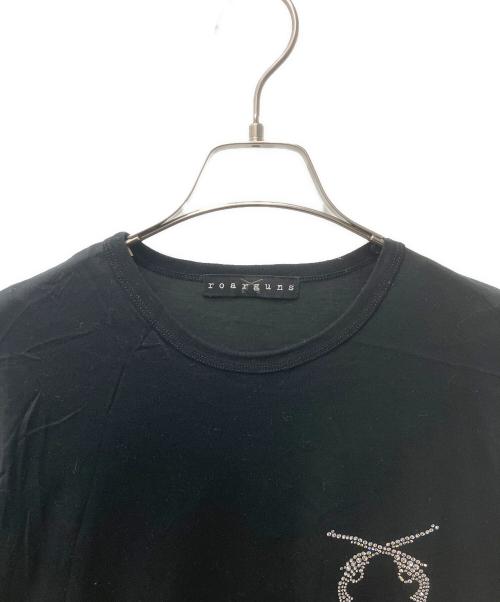 roarguns（ロアーガンズ）roarguns (ロアーガンズ) ラインストーンTシャツ ブラック サイズ:２の古着・服飾アイテム