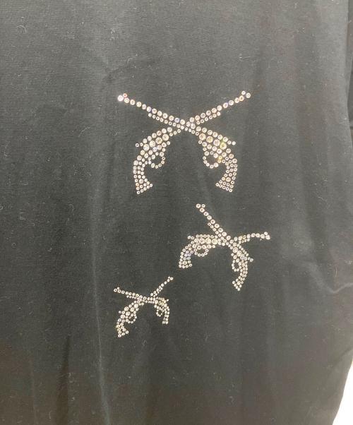 roarguns（ロアーガンズ）roarguns (ロアーガンズ) ラインストーンTシャツ ブラック サイズ:２の古着・服飾アイテム