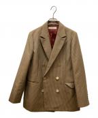 bractmentブラクトメント）の古着「T/W BOXY ダブル ジャケット」｜ブラウン