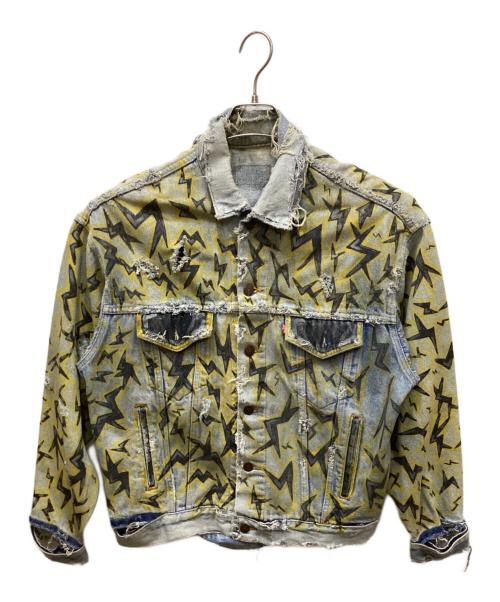 LEVI'S（リーバイス）LEVI'S (リーバイス) 90S70507サンダー柄ハンドペイントデニムジャケット インディゴ サイズ:Mの古着・服飾アイテム