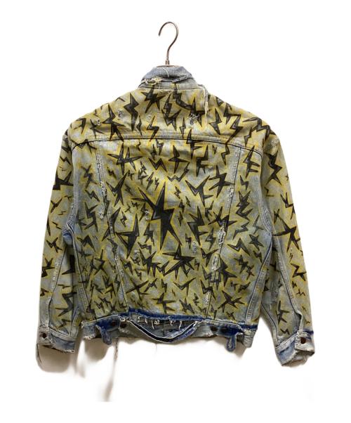 LEVI'S（リーバイス）LEVI'S (リーバイス) 90S70507サンダー柄ハンドペイントデニムジャケット インディゴ サイズ:Mの古着・服飾アイテム