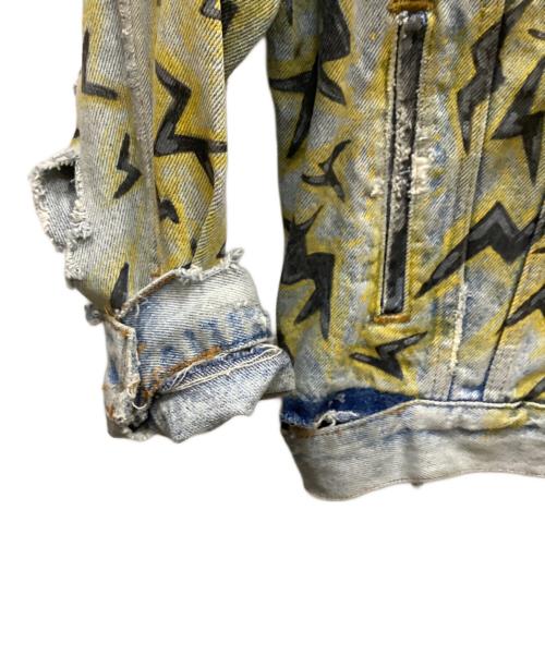 LEVI'S（リーバイス）LEVI'S (リーバイス) 90S70507サンダー柄ハンドペイントデニムジャケット インディゴ サイズ:Mの古着・服飾アイテム
