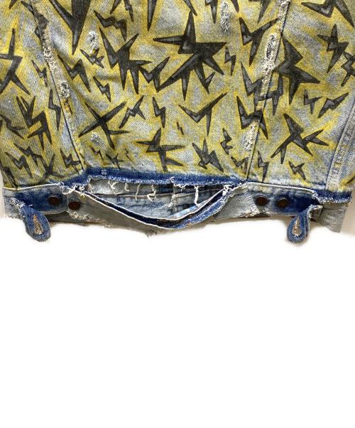 LEVI'S（リーバイス）LEVI'S (リーバイス) 90S70507サンダー柄ハンドペイントデニムジャケット インディゴ サイズ:Mの古着・服飾アイテム