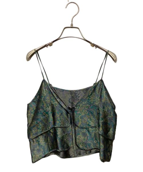 ticca（ティッカ）ticca (ティッカ) キュプラジャガード キャミソール グリーン サイズ:FREEの古着・服飾アイテム