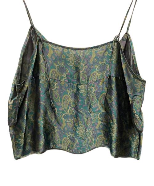ticca（ティッカ）ticca (ティッカ) キュプラジャガード キャミソール グリーン サイズ:FREEの古着・服飾アイテム