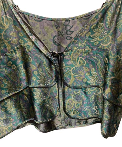 ticca（ティッカ）ticca (ティッカ) キュプラジャガード キャミソール グリーン サイズ:FREEの古着・服飾アイテム