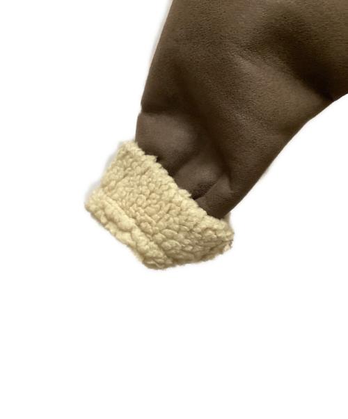 ALPHA（アルファ）ALPHA (アルファ) フェイクレザージャケット B-3 フェイクムートン ブラウン サイズ:Sの古着・服飾アイテム