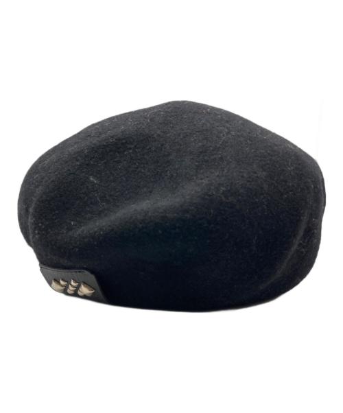 CALEE（キャリー）CALEE (キャリー) THE H.W.DOG&CO. (エイチダブリュードッグアンドコー) EMBROIDERY WOOL BERET/エンブロイダリーウールベレー ブラックの古着・服飾アイテム