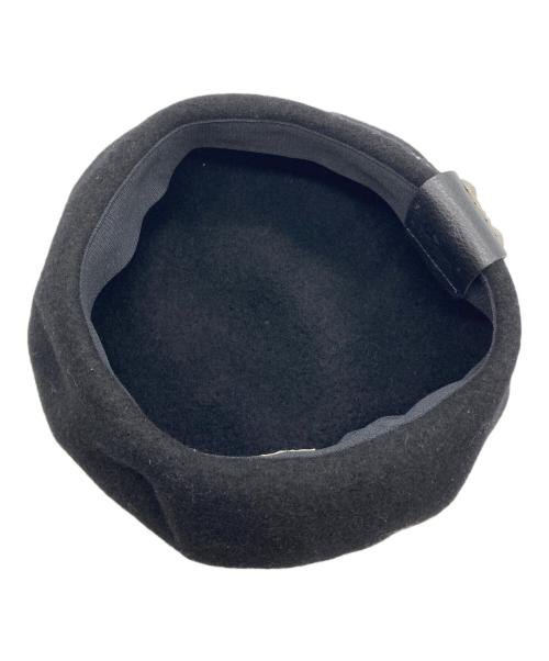 CALEE（キャリー）CALEE (キャリー) THE H.W.DOG&CO. (エイチダブリュードッグアンドコー) EMBROIDERY WOOL BERET/エンブロイダリーウールベレー ブラックの古着・服飾アイテム
