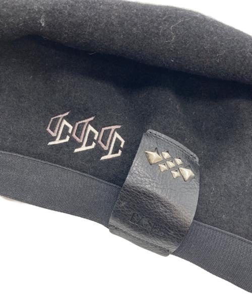 CALEE（キャリー）CALEE (キャリー) THE H.W.DOG&CO. (エイチダブリュードッグアンドコー) EMBROIDERY WOOL BERET/エンブロイダリーウールベレー ブラックの古着・服飾アイテム