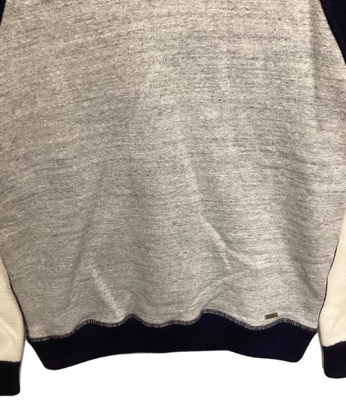 DSQUARED2（ディースクエアード）DSQUARED2 (ディースクエアード) ニット切替スウェット ネイビー×グレー サイズ:sの古着・服飾アイテム