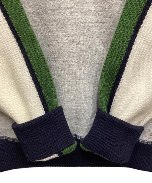 DSQUARED2（ディースクエアード）DSQUARED2 (ディースクエアード) ニット切替スウェット ネイビー×グレー サイズ:sの古着・服飾アイテム