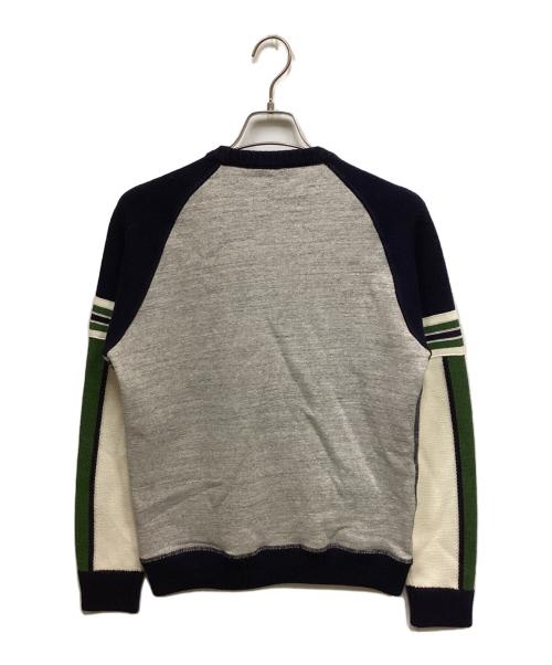 DSQUARED2（ディースクエアード）DSQUARED2 (ディースクエアード) ニット切替スウェット ネイビー×グレー サイズ:sの古着・服飾アイテム