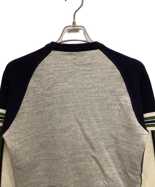 DSQUARED2（ディースクエアード）DSQUARED2 (ディースクエアード) ニット切替スウェット ネイビー×グレー サイズ:sの古着・服飾アイテム