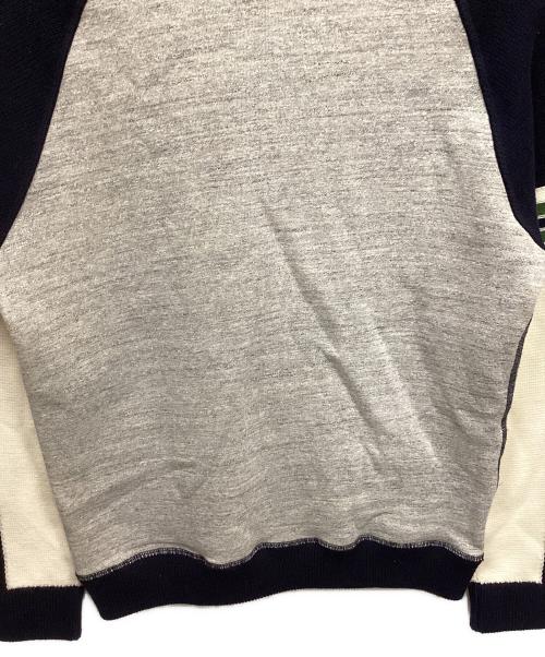 DSQUARED2（ディースクエアード）DSQUARED2 (ディースクエアード) ニット切替スウェット ネイビー×グレー サイズ:sの古着・服飾アイテム