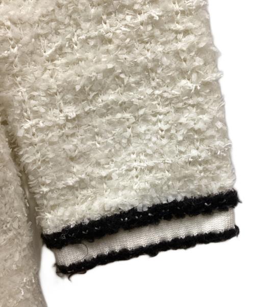 Apuweiser-riche（アプワイザーリッシェ）Apuweiser-riche (アプワイザーリッシェ) シャギーツイードニットジャケット ホワイト サイズ:2の古着・服飾アイテム