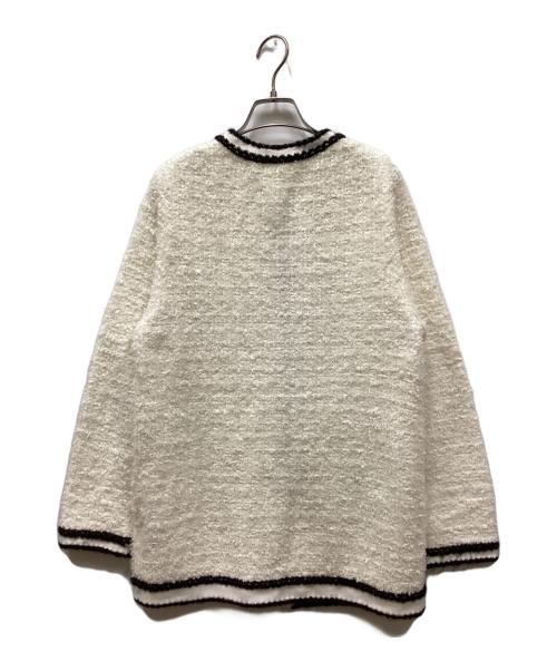 Apuweiser-riche（アプワイザーリッシェ）Apuweiser-riche (アプワイザーリッシェ) シャギーツイードニットジャケット ホワイト サイズ:2の古着・服飾アイテム