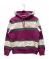 SUPREME（シュプリーム）の古着「stripe hooded sweatshirt」｜パープル