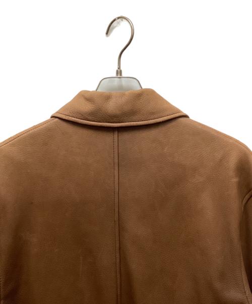 POLO RALPH LAUREN（ポロ・ラルフローレン）POLO RALPH LAUREN (ポロ・ラルフローレン) レザーカーコート ブラウン サイズ:Sの古着・服飾アイテム