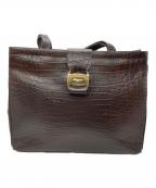 Salvatore Ferragamoサルヴァトーレ フェラガモ）の古着「ヴァラクロコ型押しトートバッグ」｜ブラウン