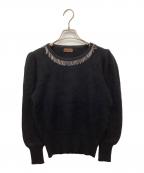 Yves Saint Laurent tricotイブサンローラントリコット）の古着「アンゴラ混ニット」｜ブラック