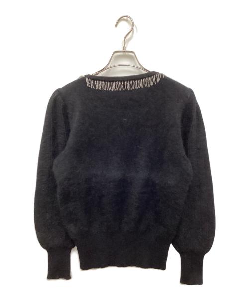 Yves Saint Laurent tricot（イブサンローラントリコット）Yves Saint Laurent tricot (イブサンローラントリコット) アンゴラ混ニット ブラック サイズ:Mの古着・服飾アイテム