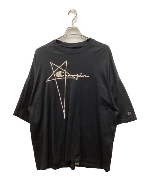 RICK OWENS（リックオウエンス）RICK OWENS (リックオウエンス) Champion (チャンピオン) TOMMY TEE/トミーティーシャツ ブラック サイズ:Lの古着・服飾アイテム