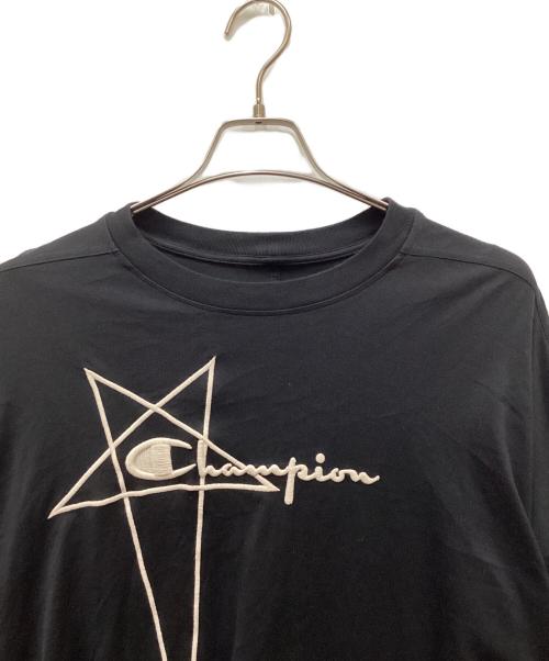RICK OWENS（リックオウエンス）RICK OWENS (リックオウエンス) Champion (チャンピオン) TOMMY TEE/トミーティーシャツ ブラック サイズ:Lの古着・服飾アイテム